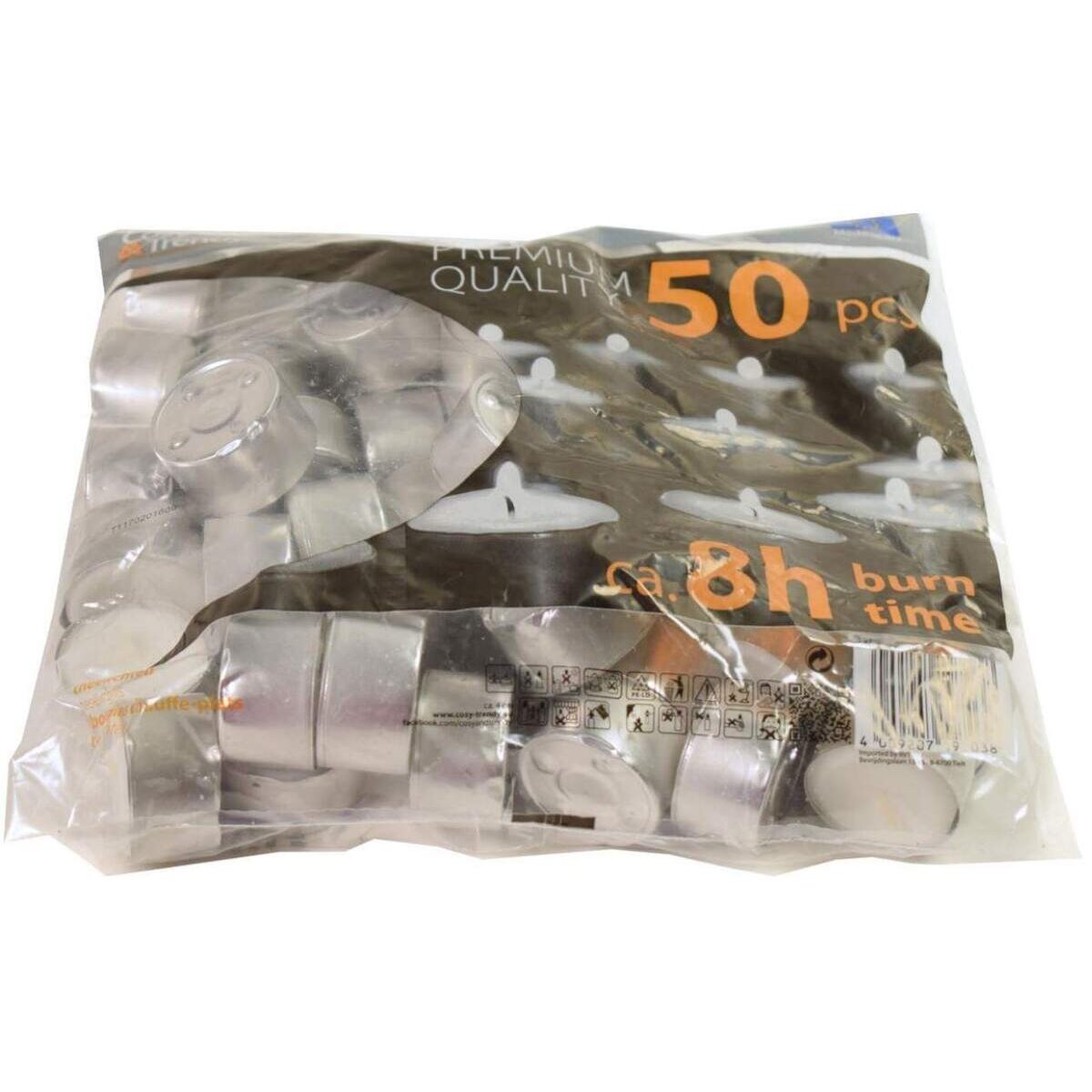 Cosy & Trendy Teelichte Brenndauer 8h, 50 Stück