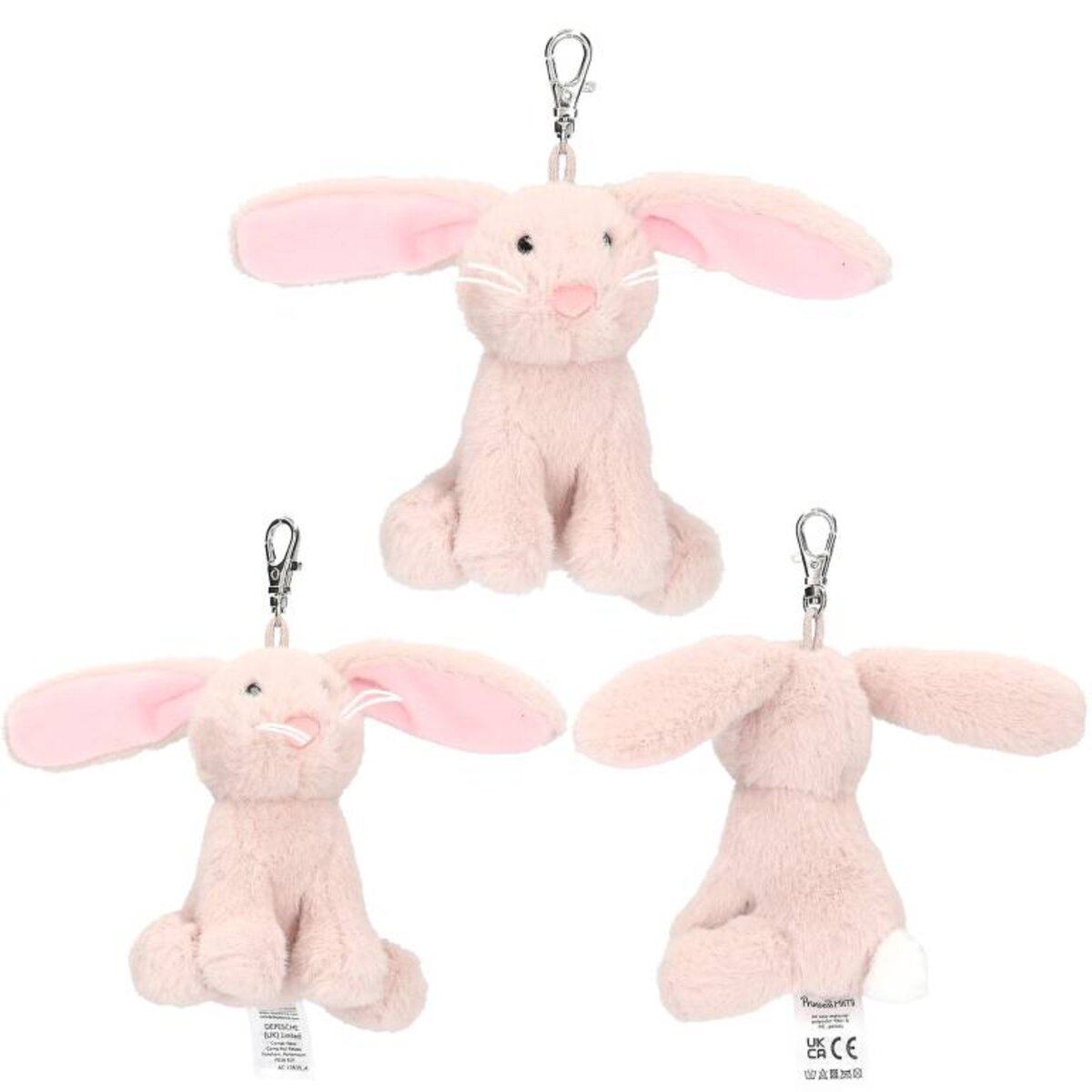 Depesche 1 Anhänger Princess Mimi Plüsch Hase Nelly, 1 Stück, 3-fach sortiert