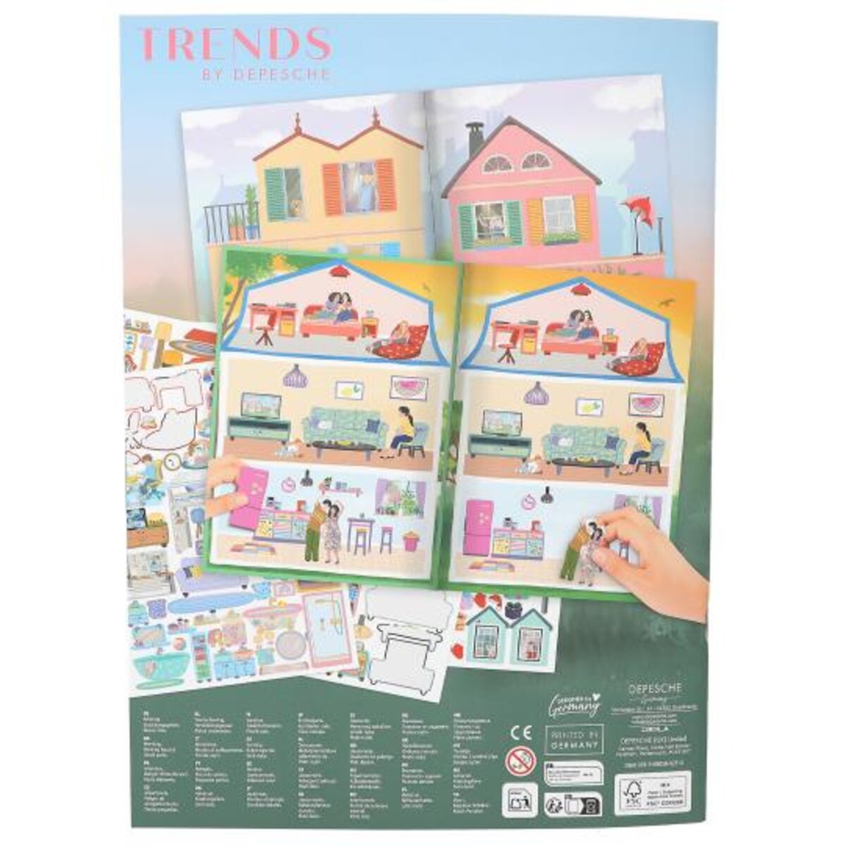 Depesche Create your Sweet Home Stickerbuch mit 420 bunten Stickern