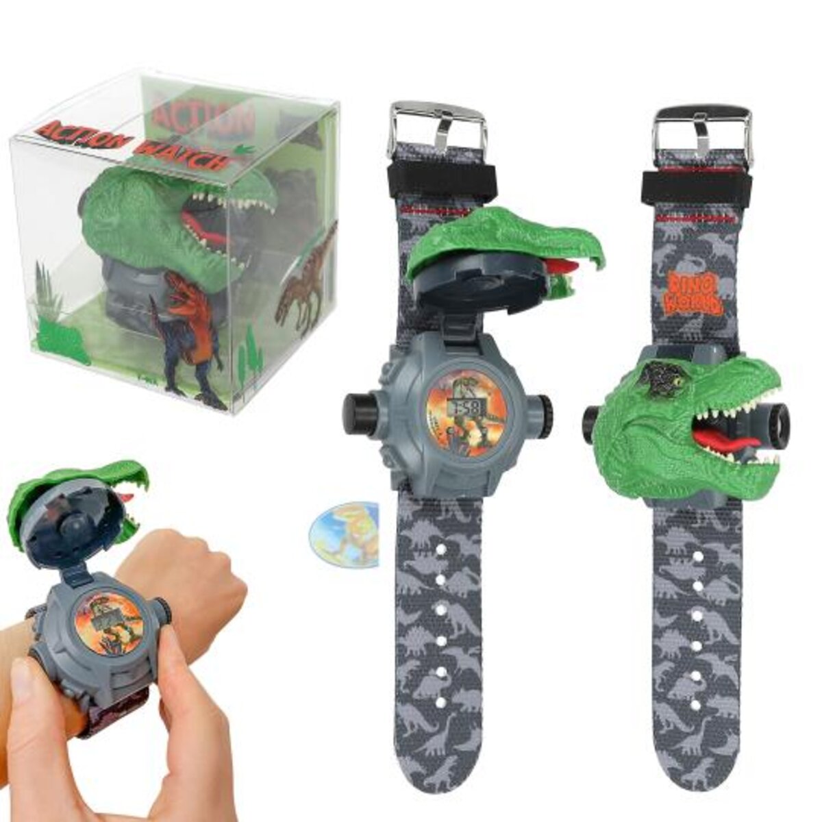 Depesche Dino World Armbanduhr mit eingebautem Projektor f. Dinobilder