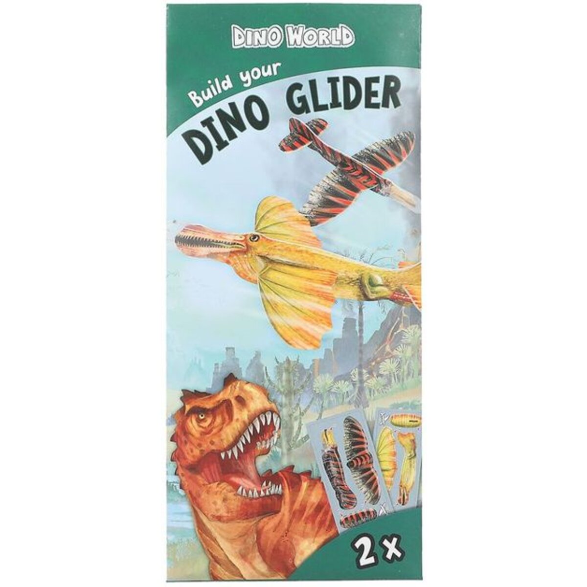 Depesche Dino World Build Your Dino Glider, 1 Stück, 6-fach sortiert