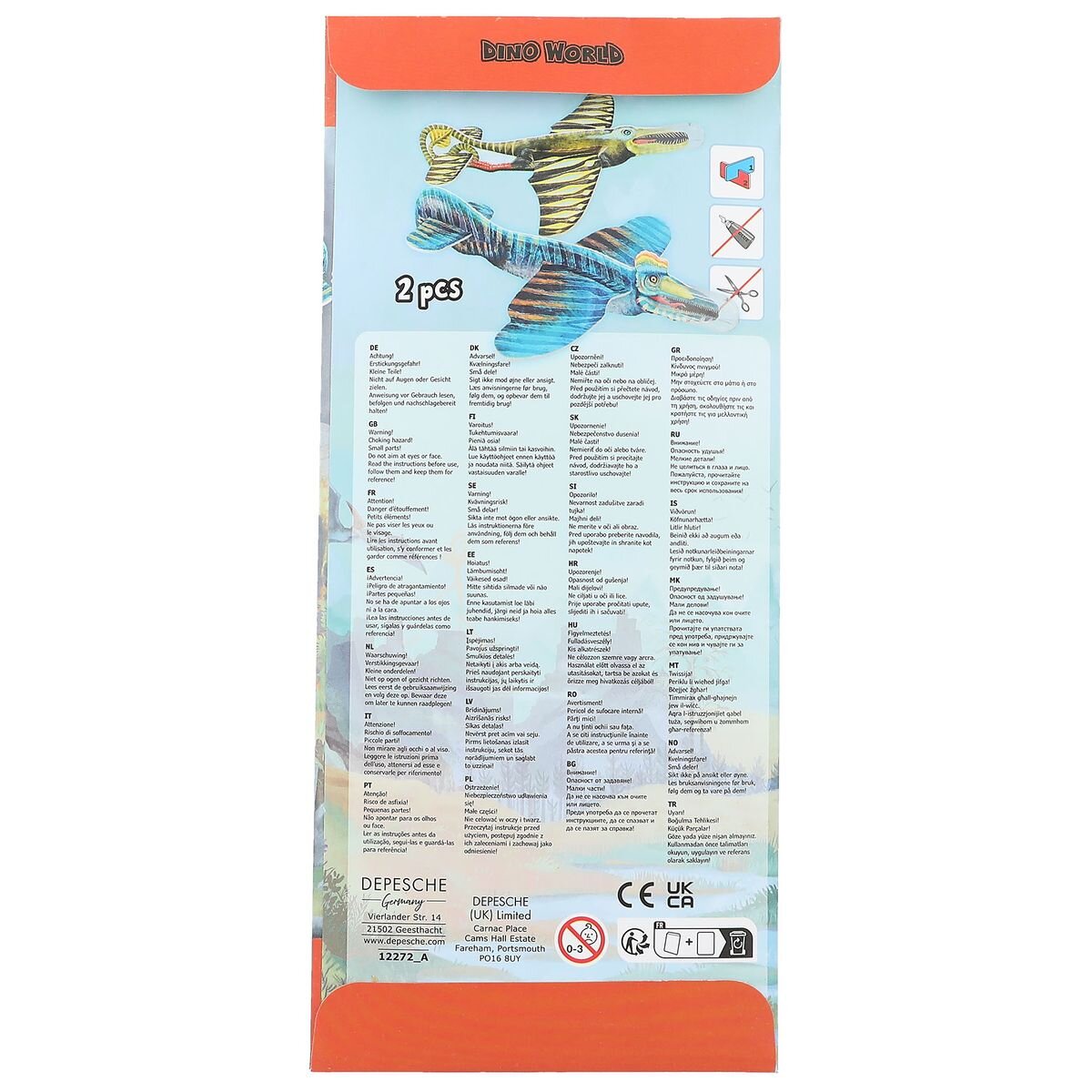 Depesche Dino World Build Your Dino Glider, 1 Stück, 6-fach sortiert