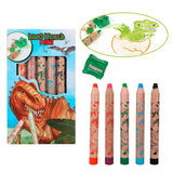 Depesche Dino World Mini Dino Buntstifte & Anspitzer