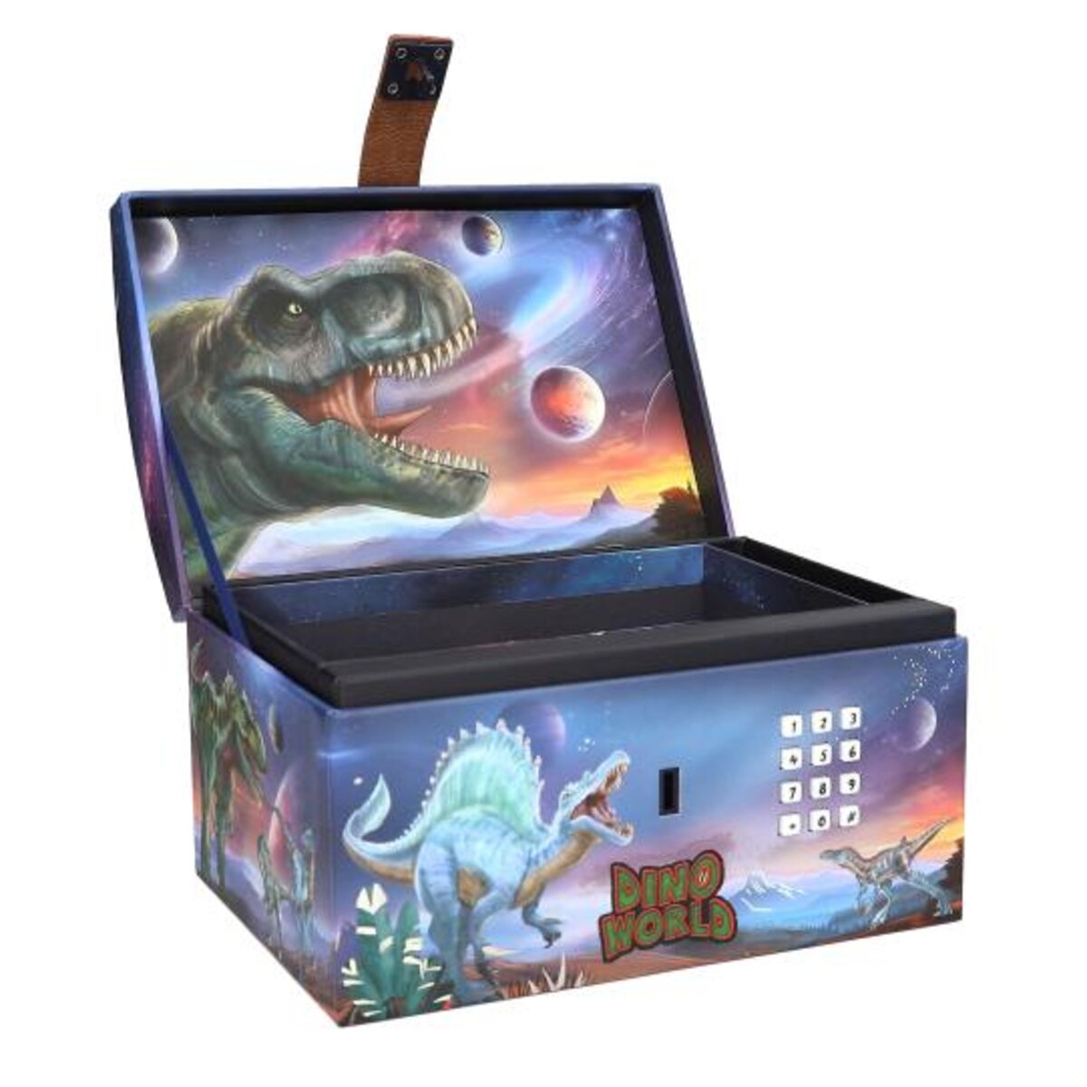 Depesche Dino World Schatztruhe mit Code, Sound und Licht