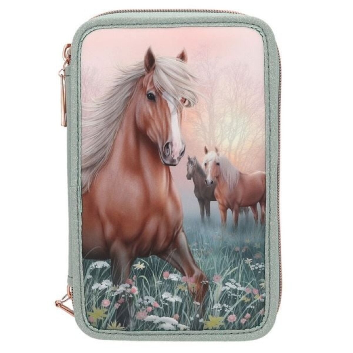 Depesche Miss Melody 3-fach Federtasche Romantic Fields
