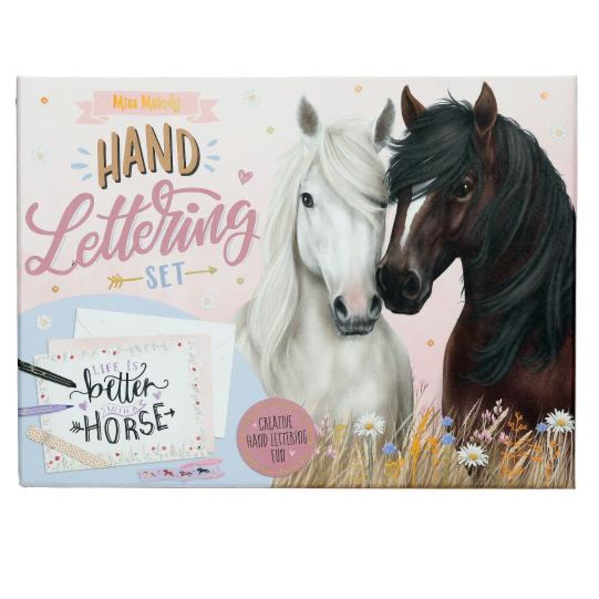 Depesche Miss Melody Briefbox Handlettering Pferde Kreativset