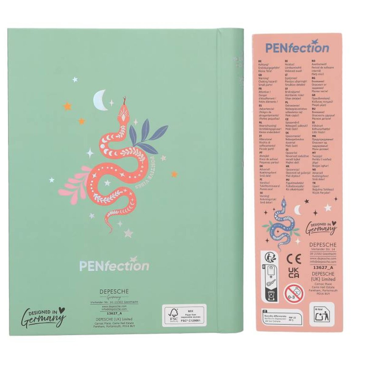 Depesche PENfection Notizbuch mit Stifteset SNAKE