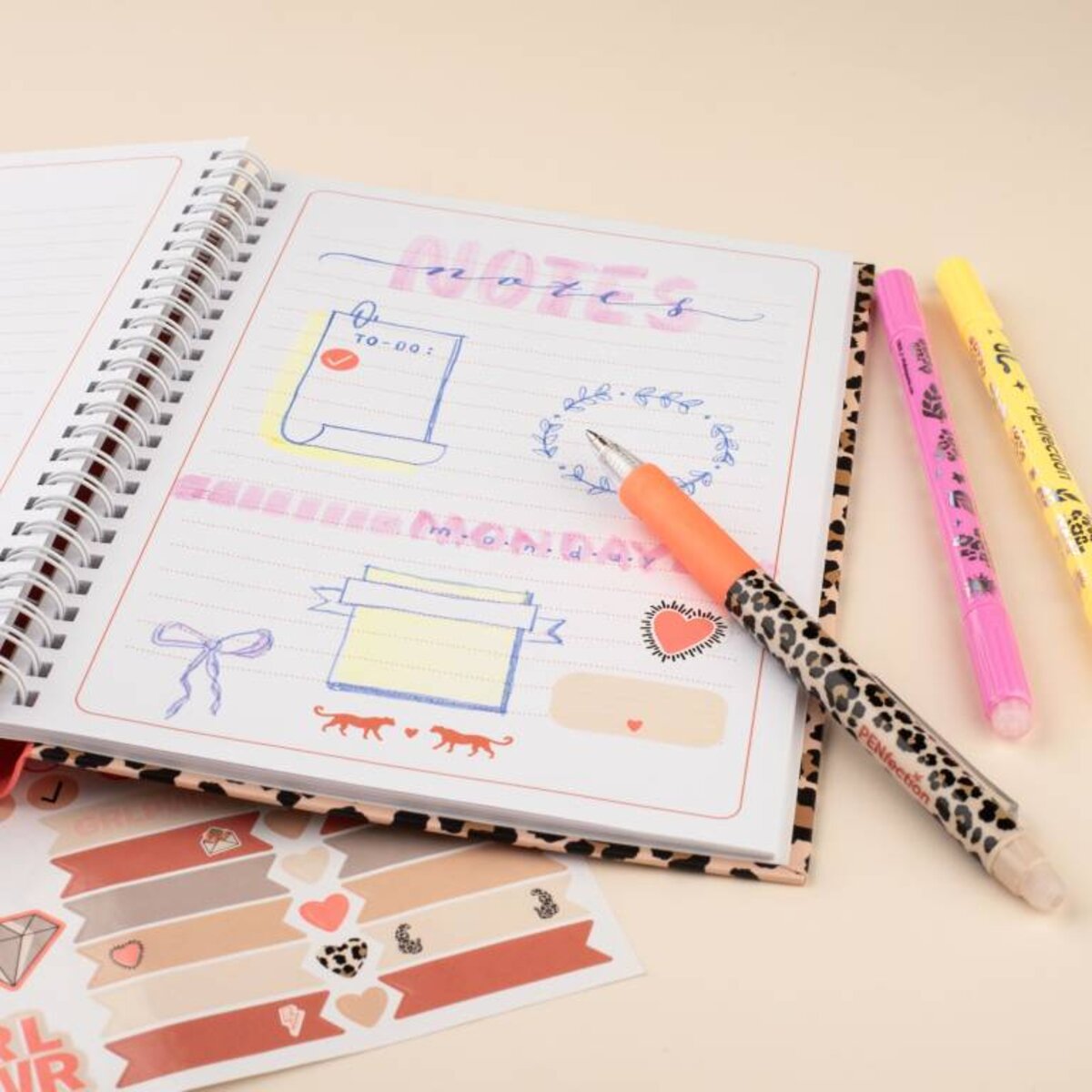 Depesche PENfection Notizbuch Set LEO mit 2 Highlighter 1 Gelstift