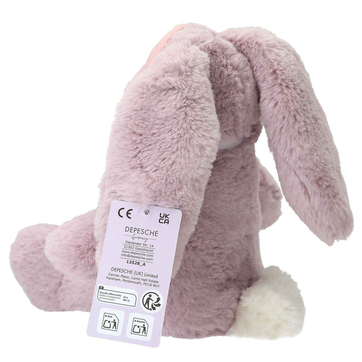 Depesche Princess Mini Plüsch Hase lila mit Schlafmaske