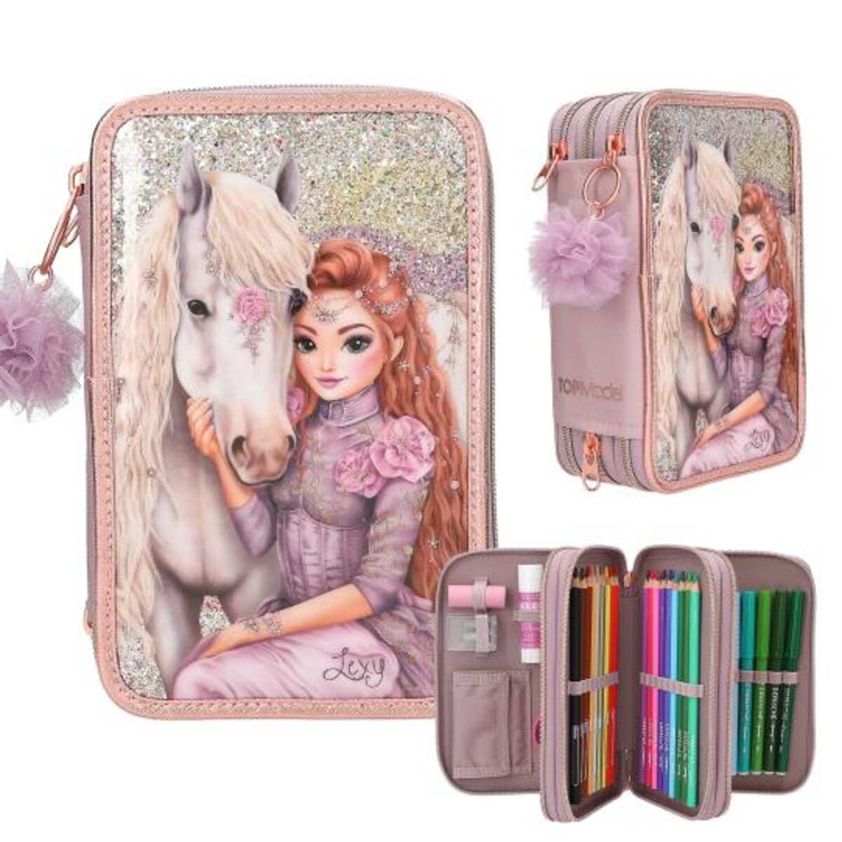 Depesche TOPModel 3-Fach Federtasche VIVA VIOLET
