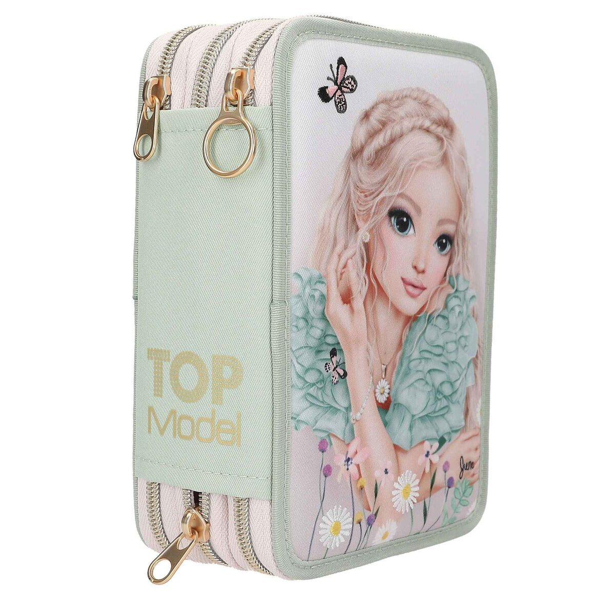 Depesche TOPModel 3fach Federtasche mit Stickerei Summer Feeling