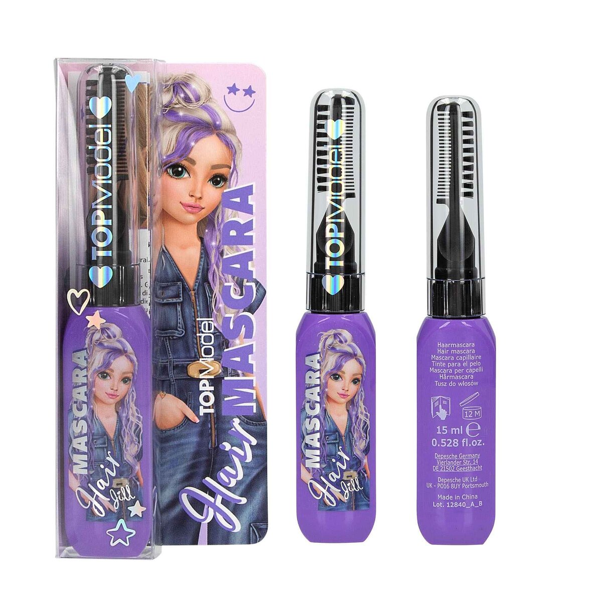 Depesche TOPModel Haarmascara Beauty and Me, 1 Stück, 3-fach sortiert