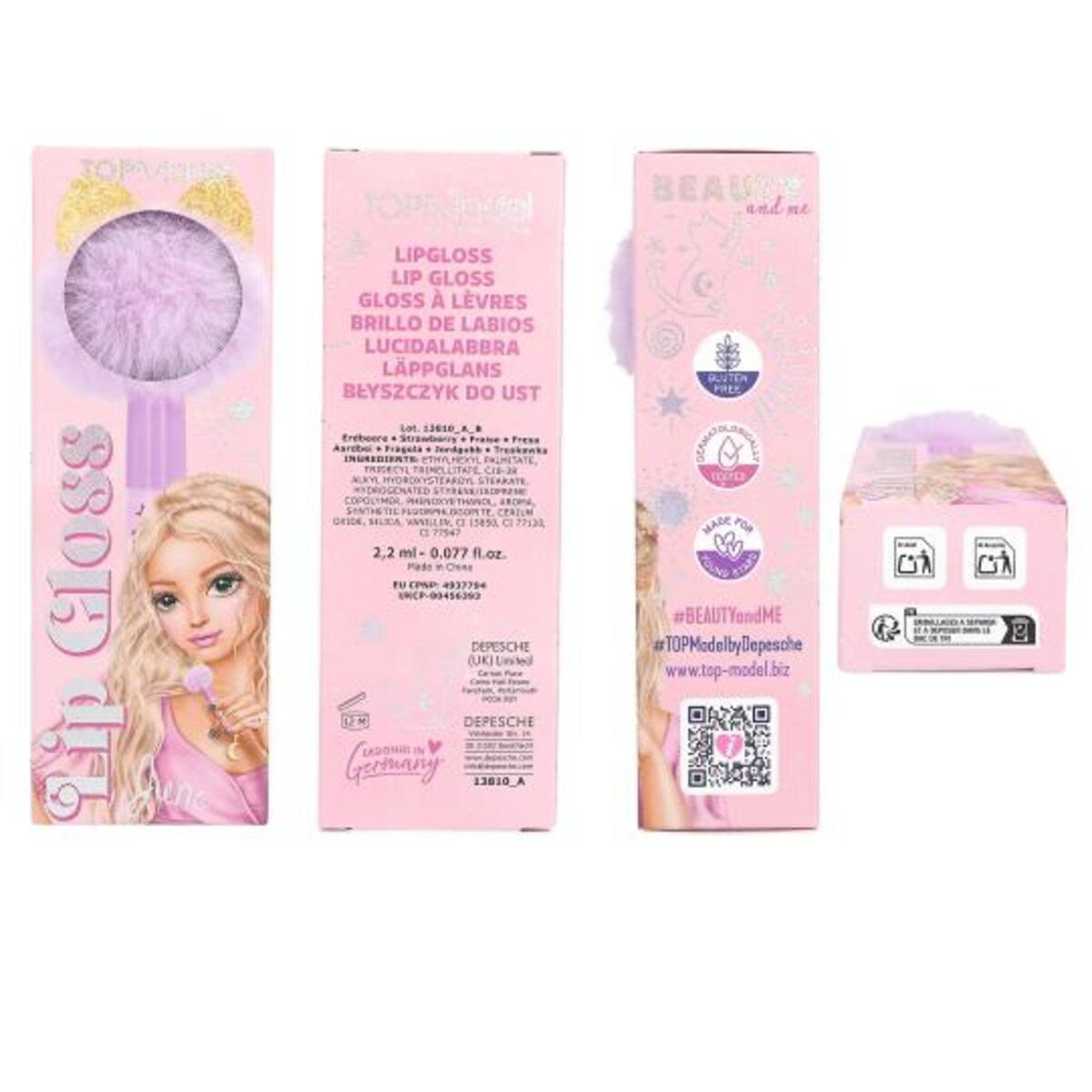 Depesche TOPModel Lipgloss Pompon BEAUTY and ME, 2-fach sortiert