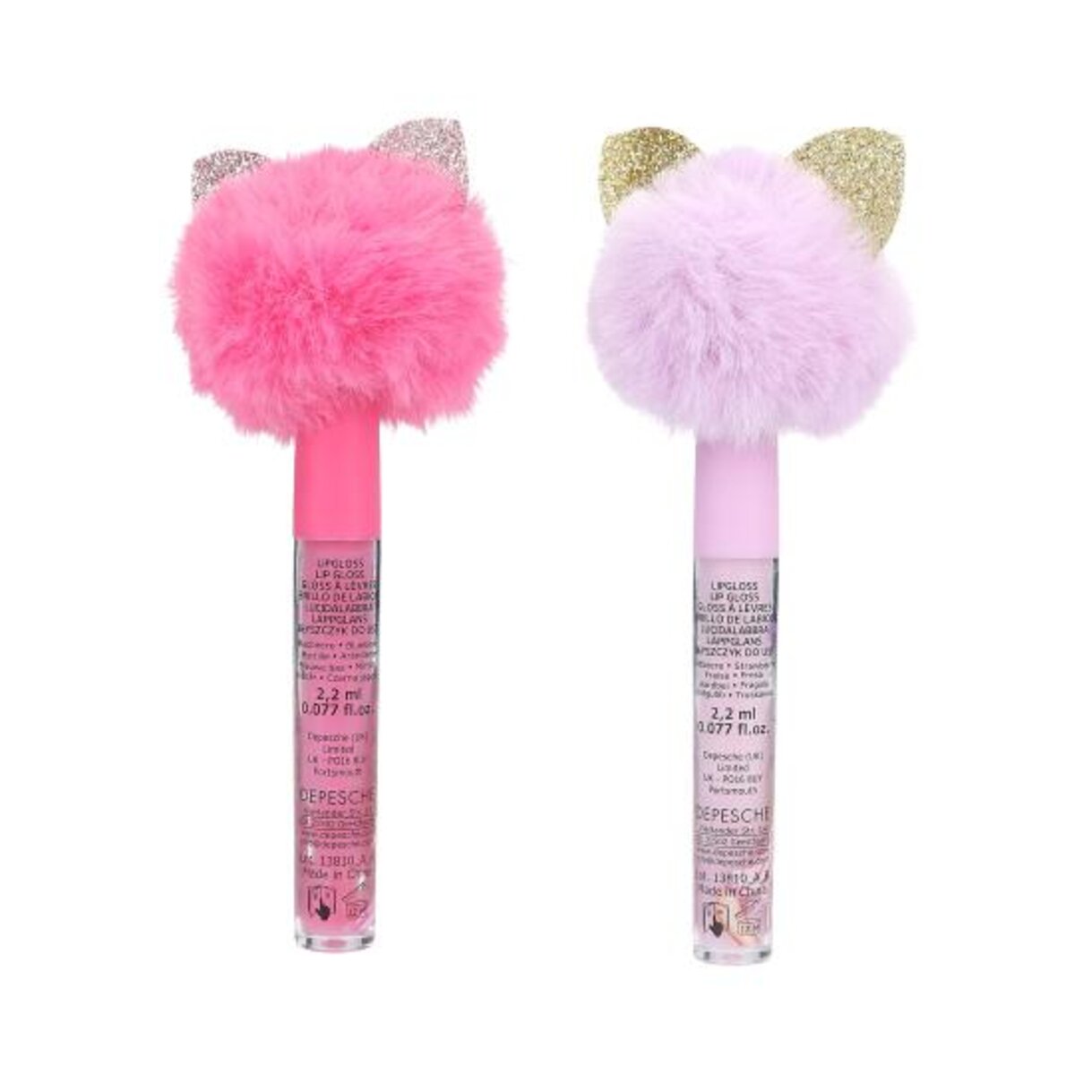 Depesche TOPModel Lipgloss Pompon BEAUTY and ME, 2-fach sortiert