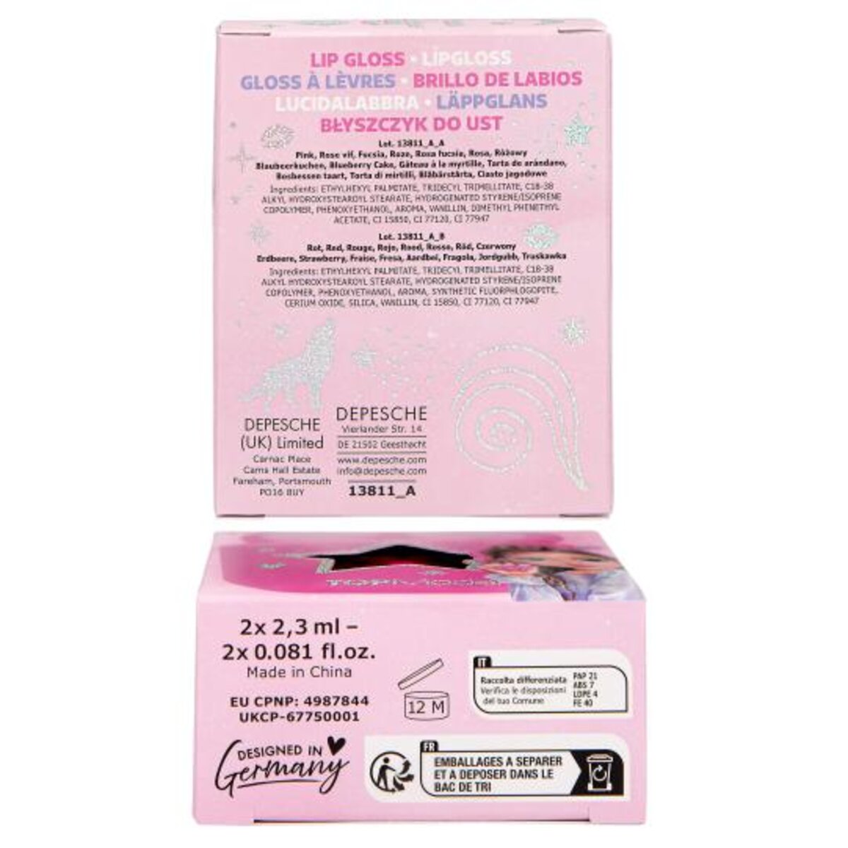 Depesche TOPModel Lipgloss Set Kopfhörer Case BEAUTY and ME