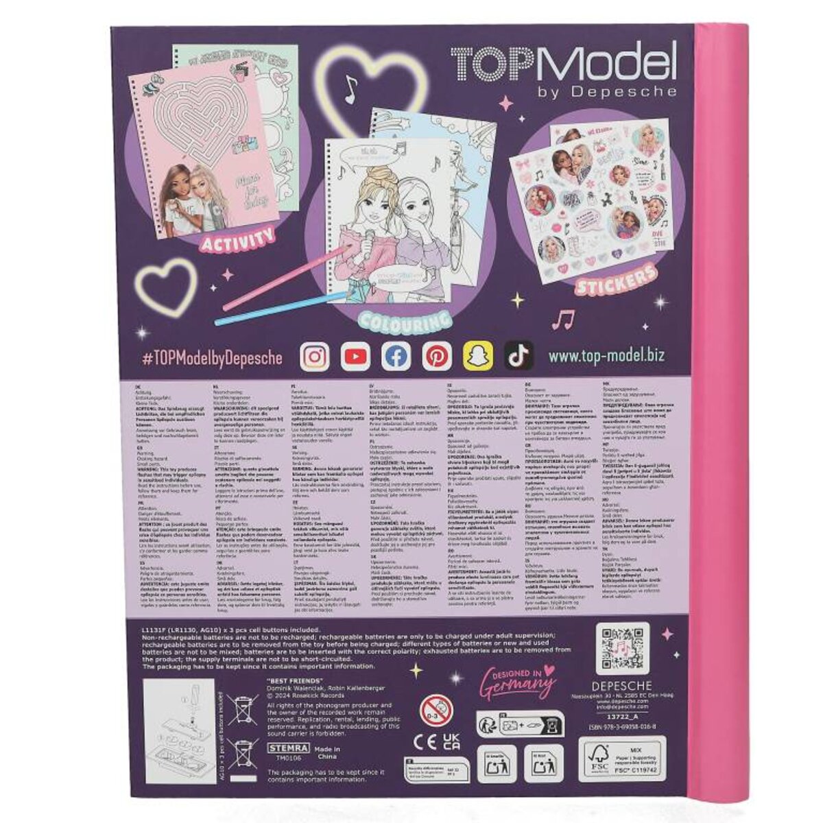 Depesche TOPModel Malbuch mit LED und Sound MY BFF