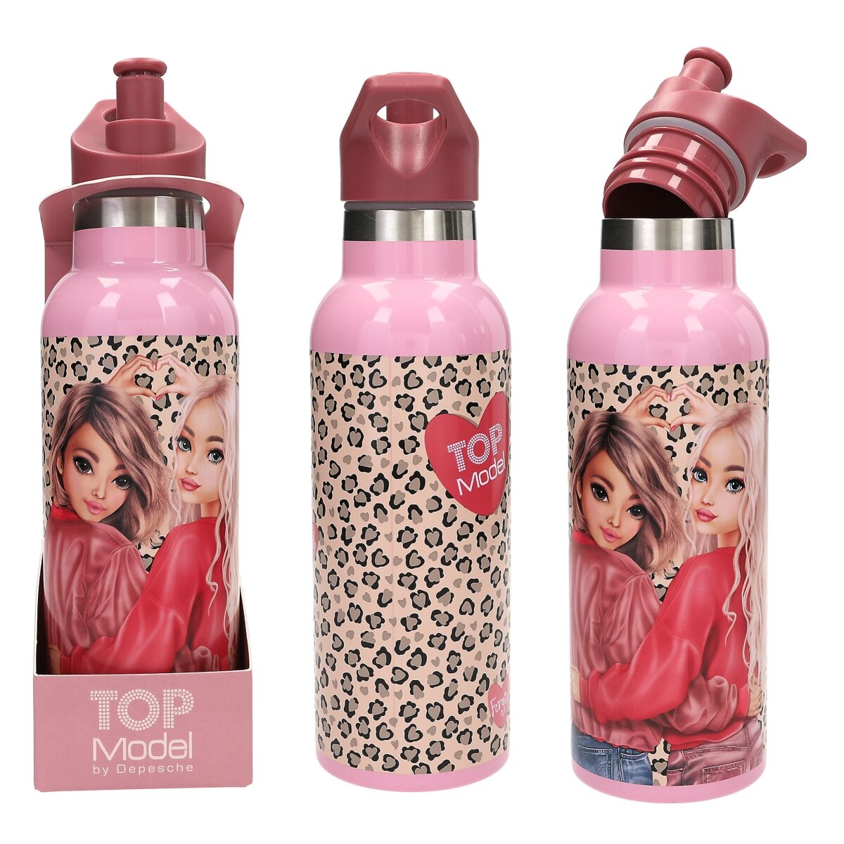 Depesche TOPModel Trinkflasche Edelstahl LEOHEART