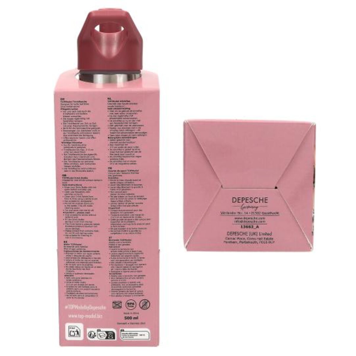 Depesche TOPModel Trinkflasche Edelstahl LEOHEART