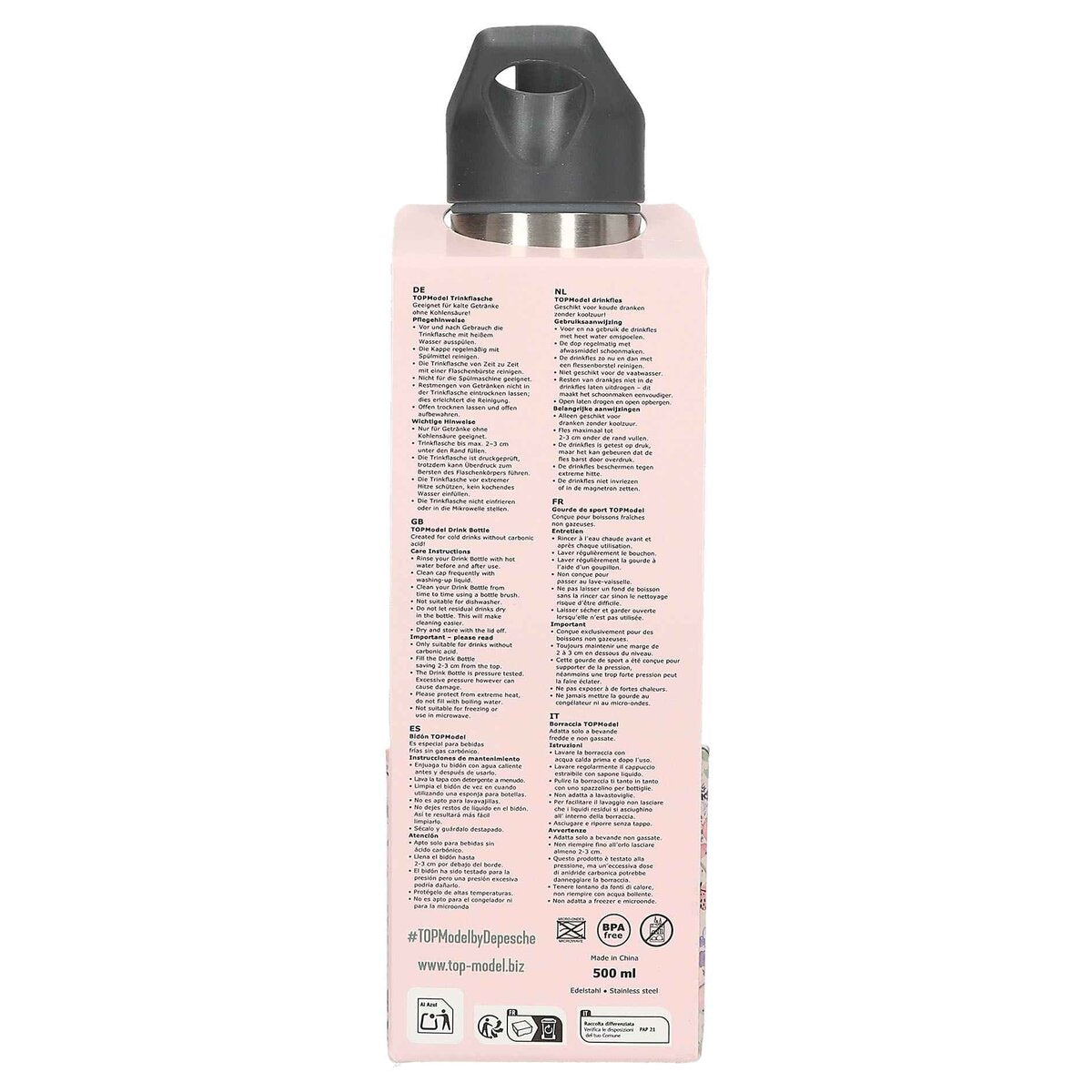 Depesche TOPModel Trinkflasche Edelstahl Summer Feeling