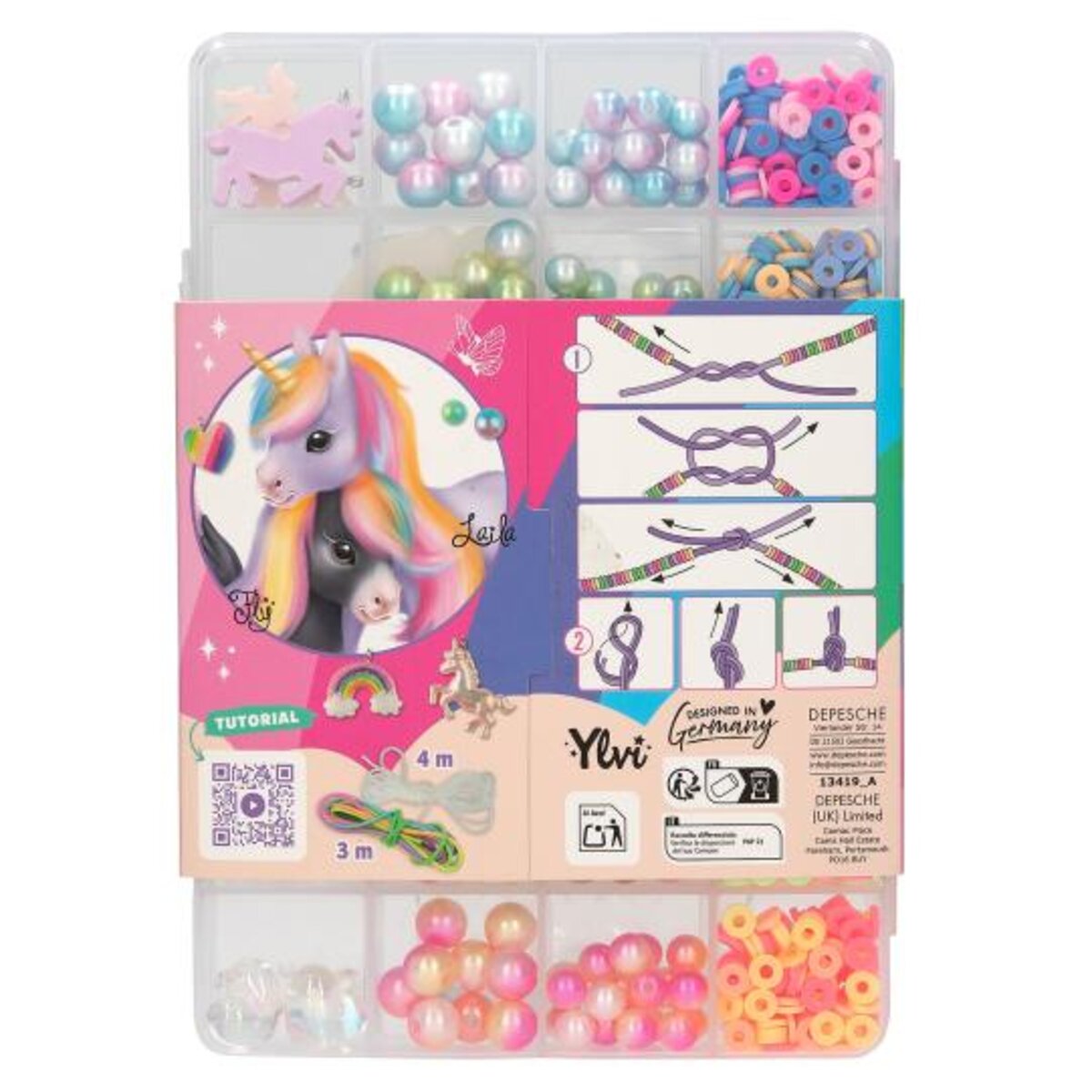 Depesche Ylvi DIY Rainbow Perlen Set für magisch schöne Armbänder und Ketten