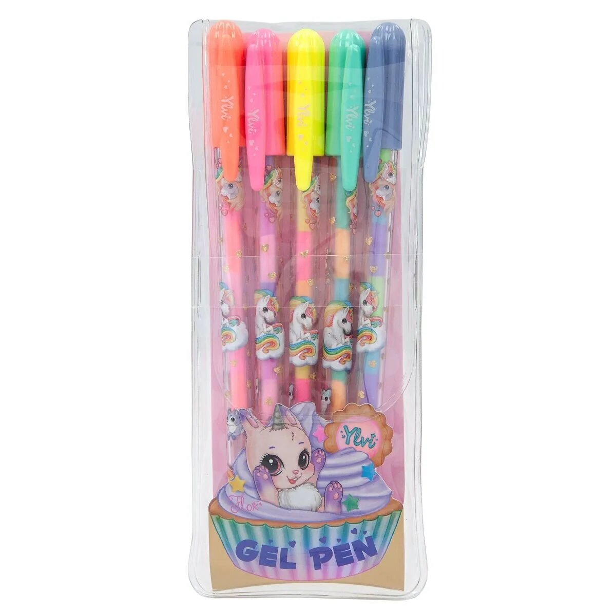 Depesche Ylvi & the Minimoomis Gelstifte-Set in 5 Regenbogenfarben