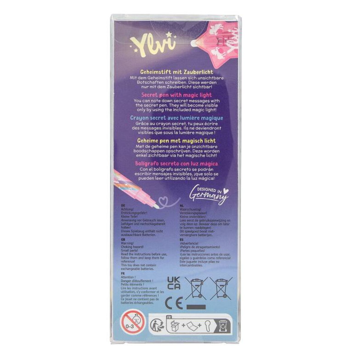 Depesche Ylvi Magic Geheimstift unsichtbare Tinte nur mit UV-Licht sichtbar