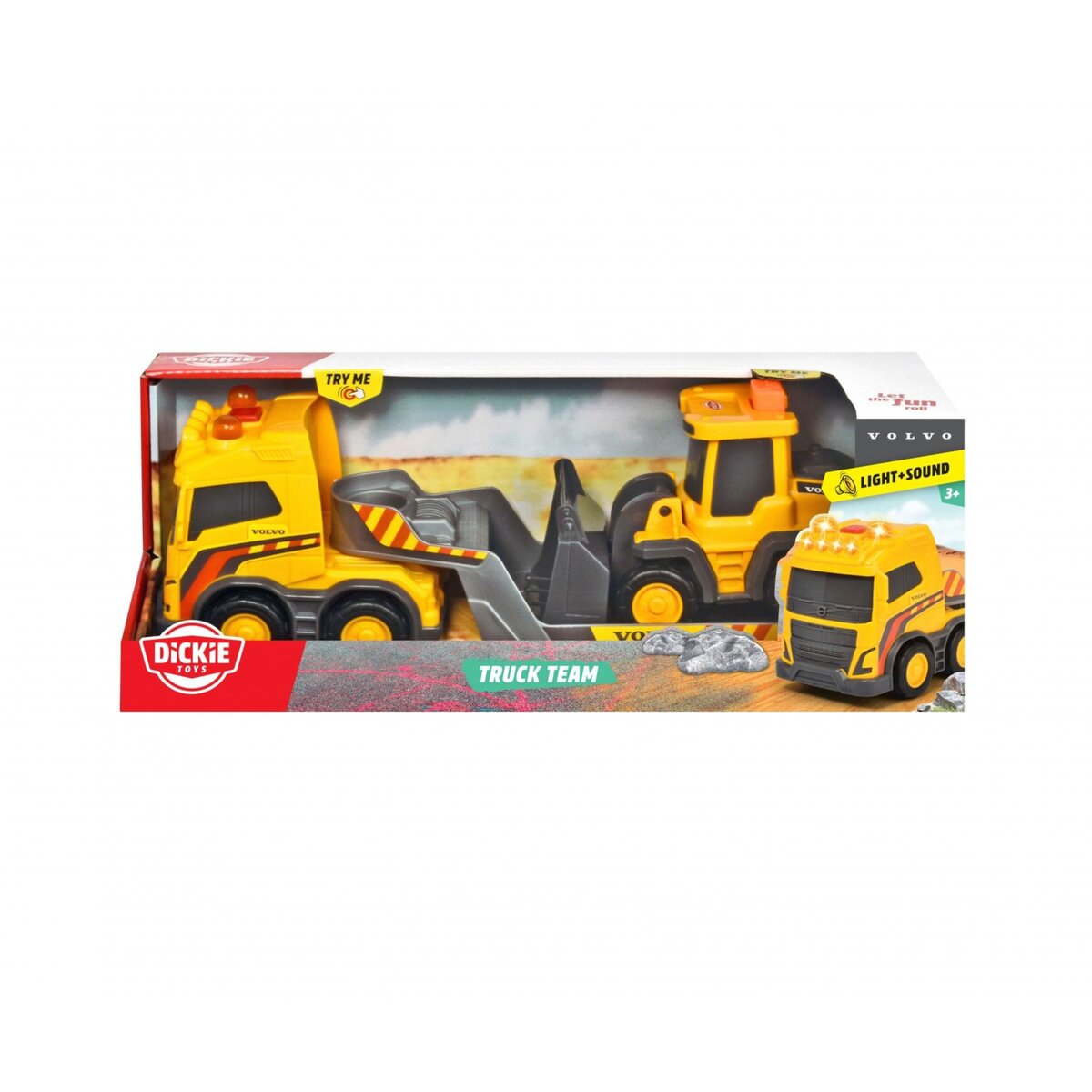 Dickie Toys Volvo Truck Team, Try Me, 32 cm