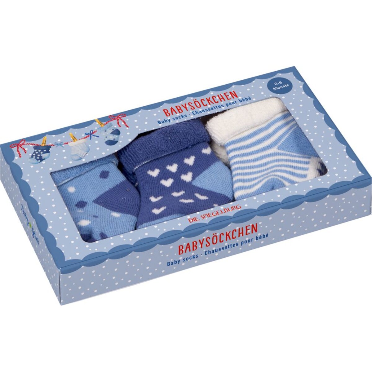 Die Spiegelburg Babysöckchen, hellblau - BabyGlück, one size, 3 Paar
