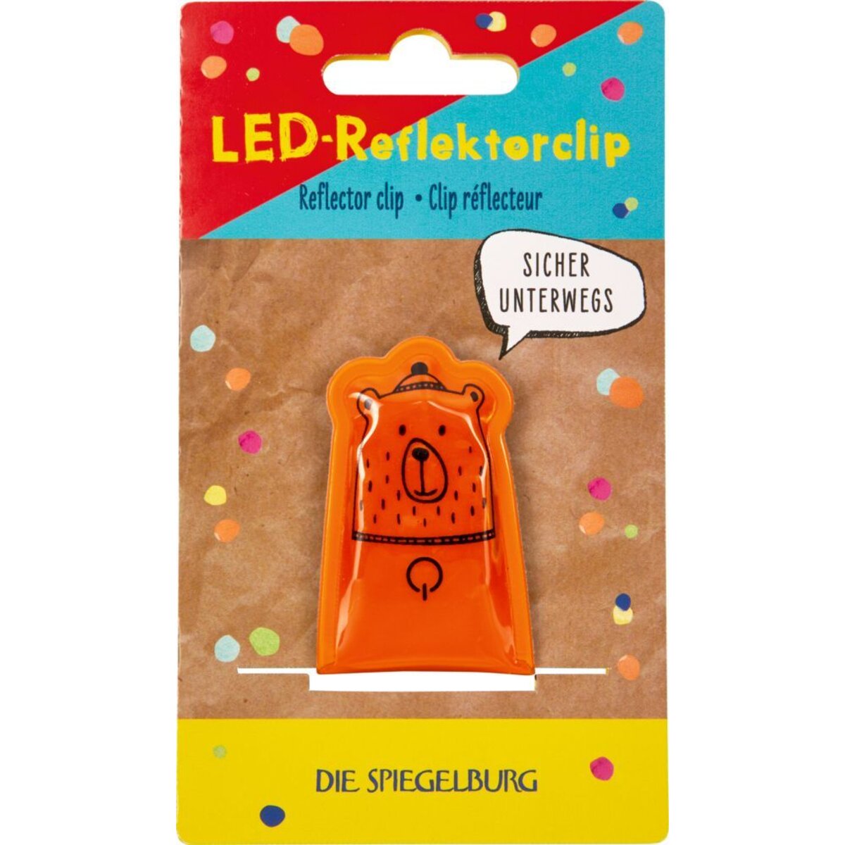 Die Spiegelburg Blinkender Anhänger Stern - Bunte Geschenke, 1 Stück, 2-fach sortiert