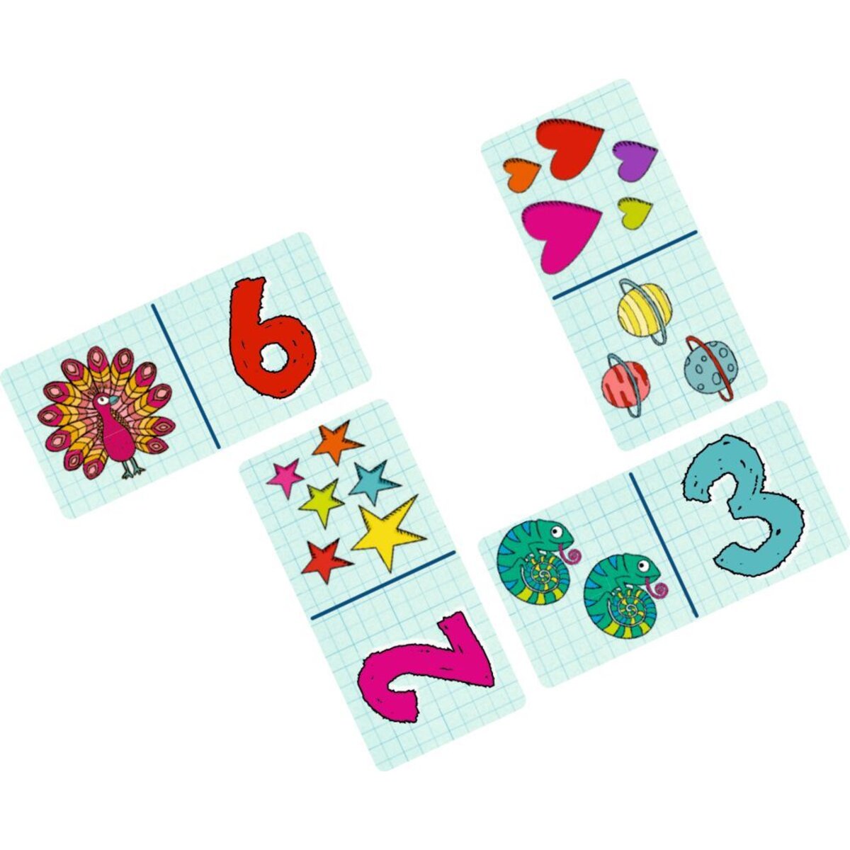 Die Spiegelburg Buntes Zahlen-Domino - Bunte Geschenke