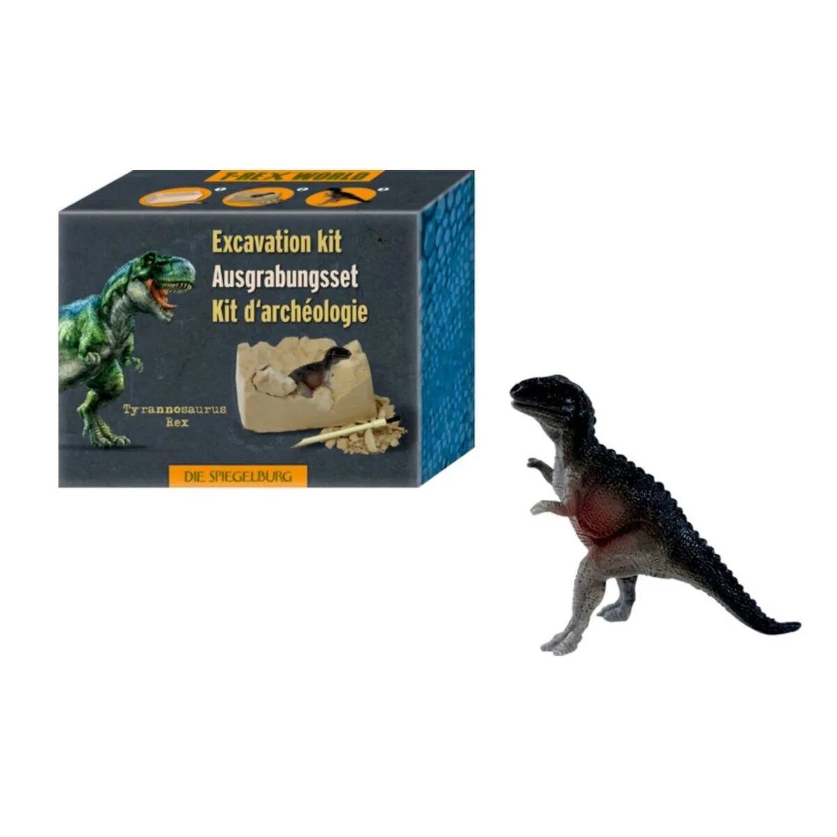 Die Spiegelburg Mini-Ausgrabungsset Dino-Figur T-Rex World, 1 Stück, 4-fach sortiert