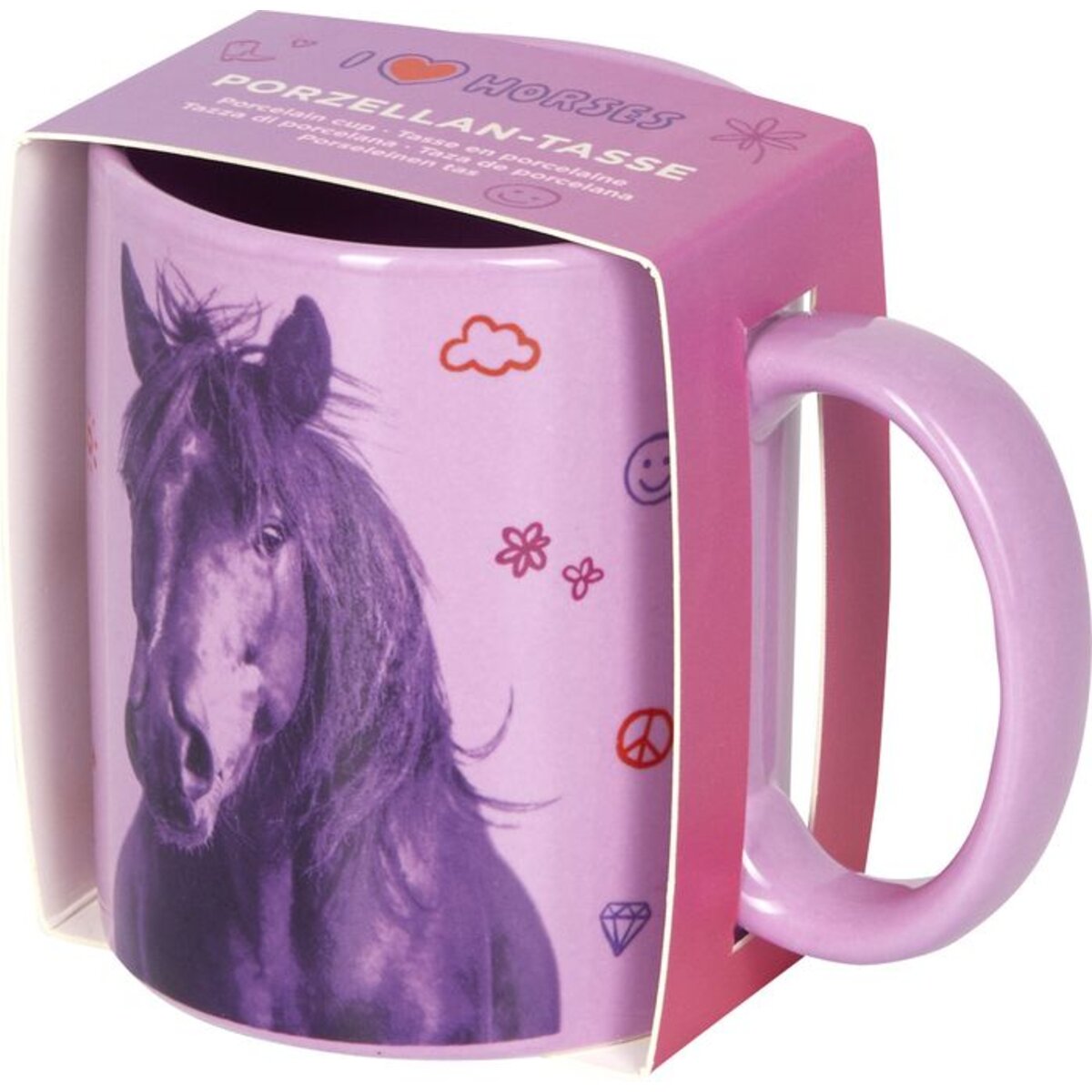 Die Spiegelburg Porzellan-Tasse Love - I LOVE HORSES