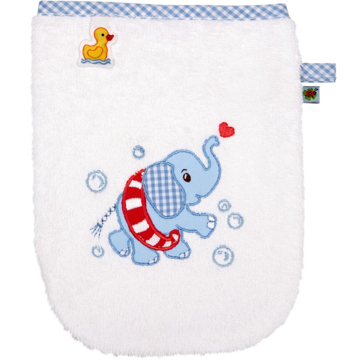 Die Spiegelburg Waschhandschuh Elefant, hellblau - BabyGlück