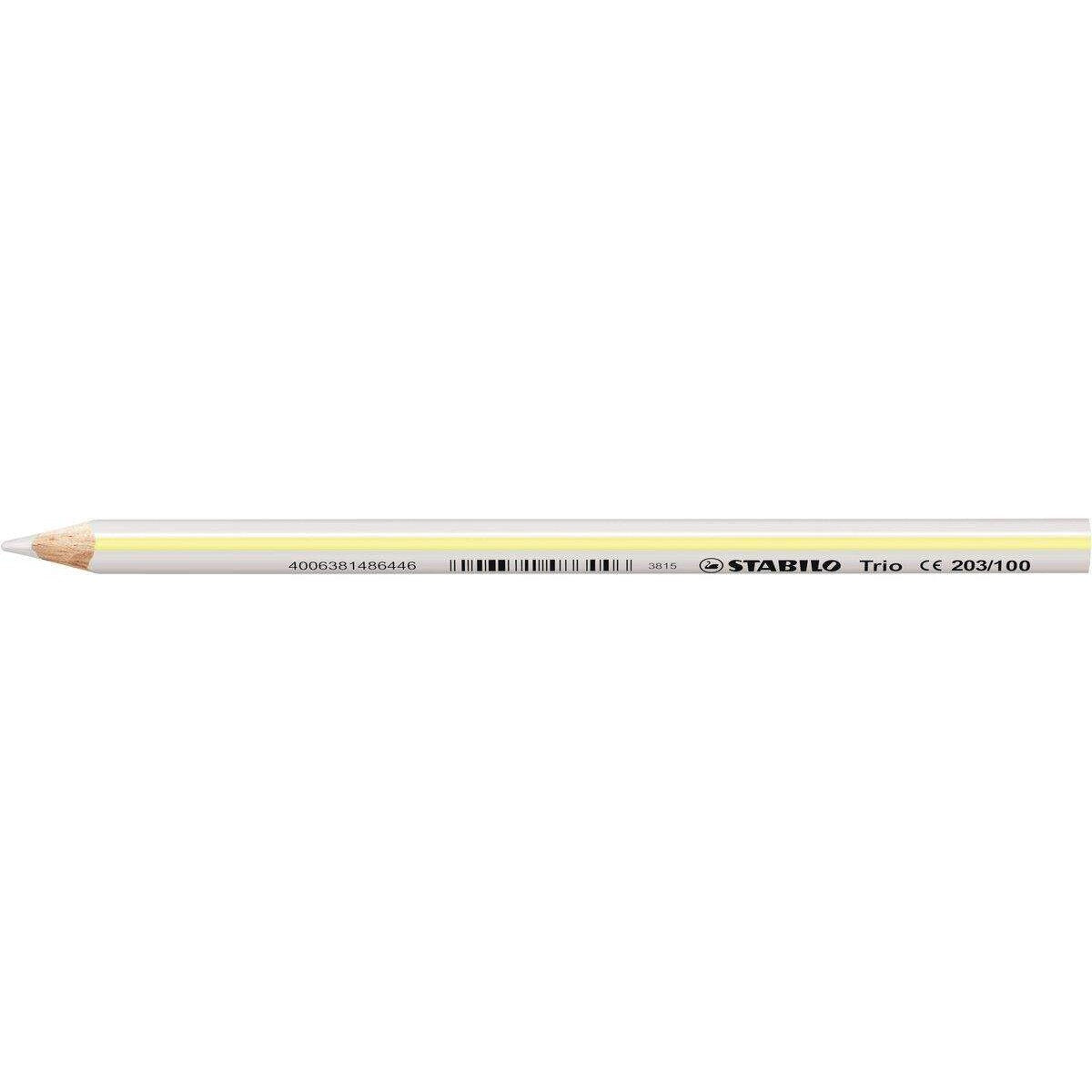 Dreikant-Buntstift - STABILO Trio dick - Einzelstift - weiß