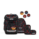 ergobag cubo Set Schulranzen-Set TaekBärdo Grau Rot 5-teilig 19 Liter