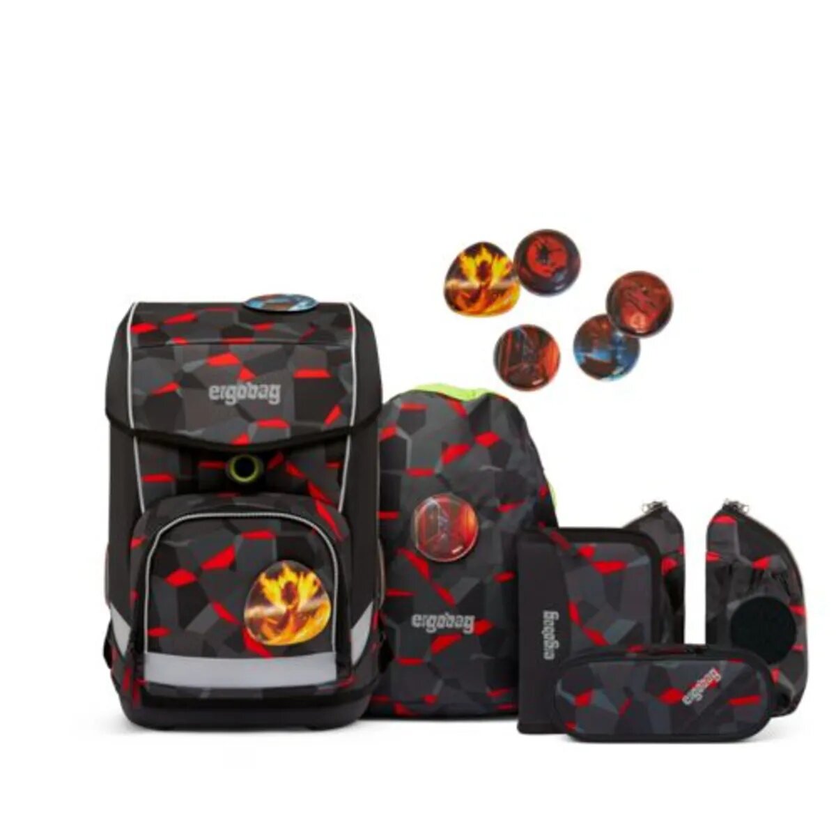 ergobag CUBO LIGHT Schulrucksack-Set TaekBärdo, 6-teilig