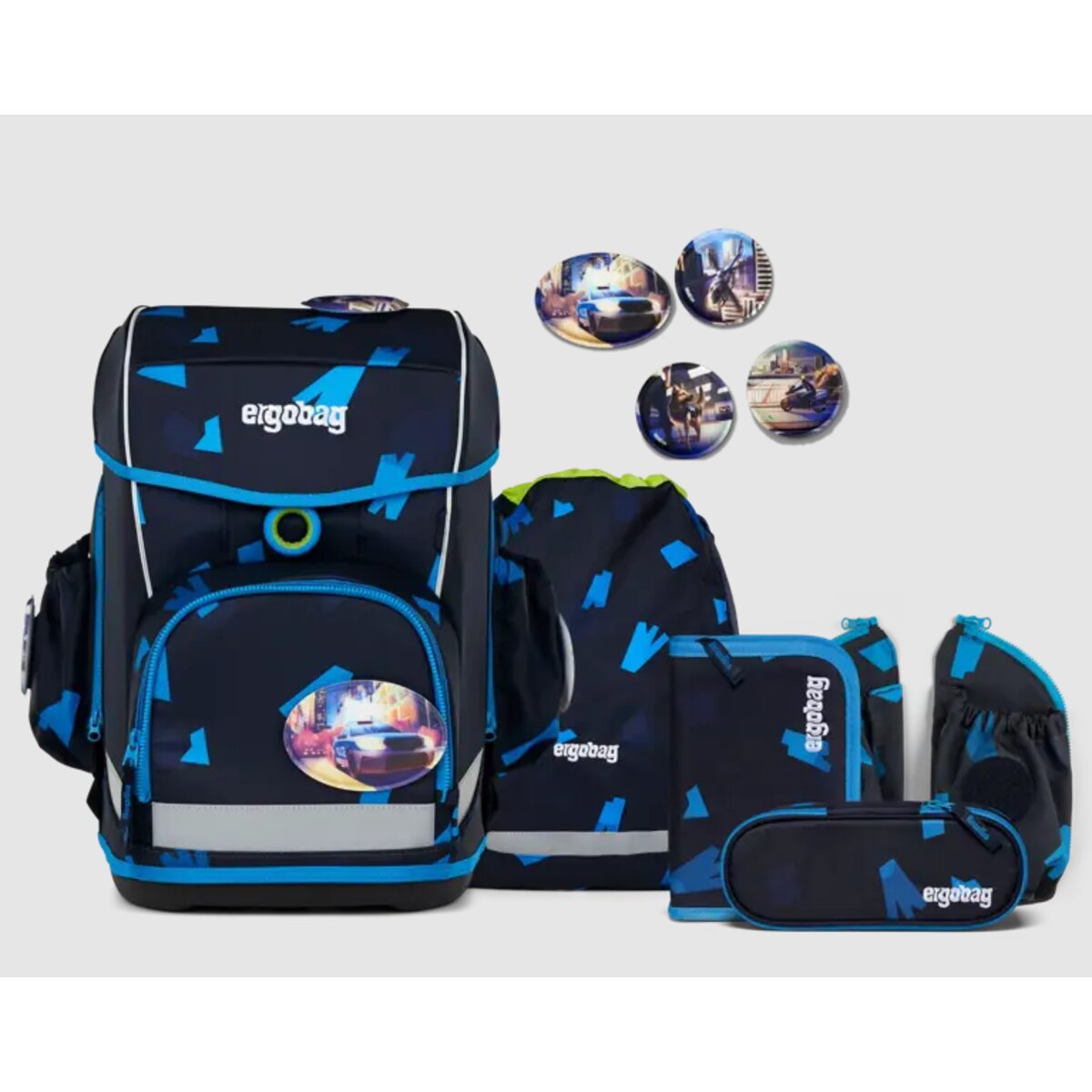 ergobag CUBO LIGHT Schulrucksack-Set  VerfolgBärjagd, 6-teilig