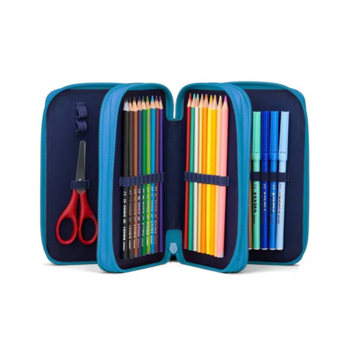 ergobag Maxi Mäppchen Bärassic Garden blau 40-teilig 20 x 6,5 x 13.5 cm