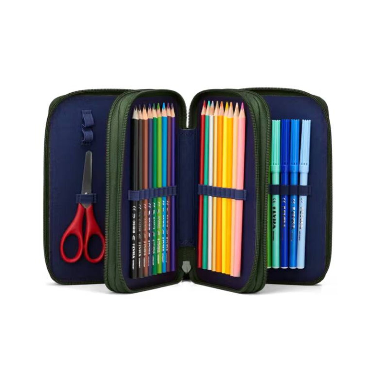 ergobag Maxi Mäppchen ExBärdition grün orange 40-teilig 20 x 6,5 x 13.5 cm