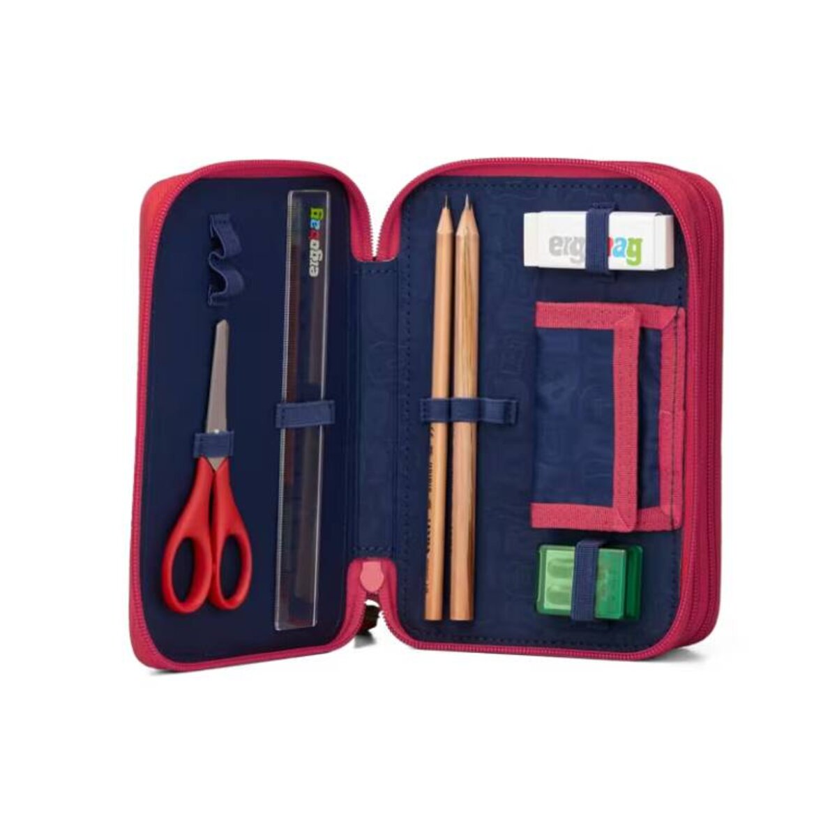 ergobag Maxi Mäppchen MonzauBär rosa 40-teilig 20 x 6,5 x 13.5 cm