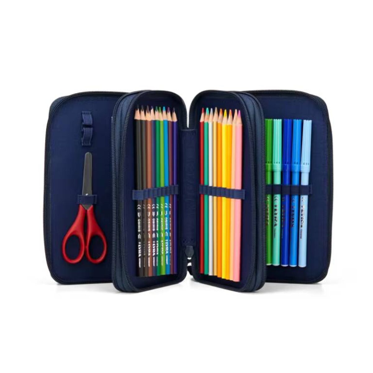 ergobag Maxi Mäppchen OzeanBärwohner blau 40-teilig 20 x 6,5 x 13.5 cm