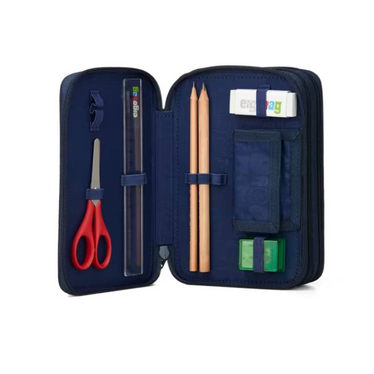 ergobag Maxi Mäppchen OzeanBärwohner blau 40-teilig 20 x 6,5 x 13.5 cm