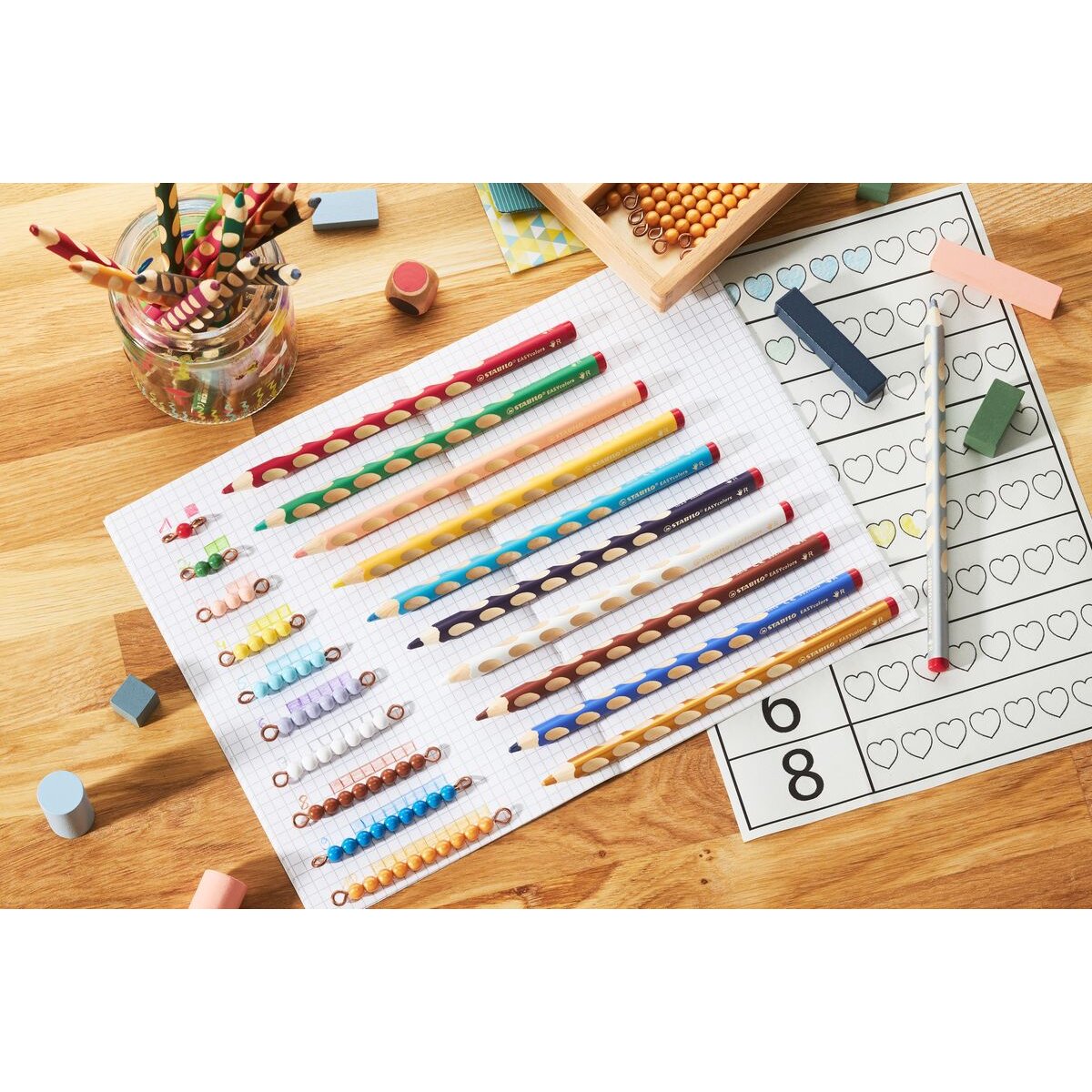 Ergonomischer Buntstift für Linkshänder - STABILO EASYcolors - Einzelstift - ocker dunkel