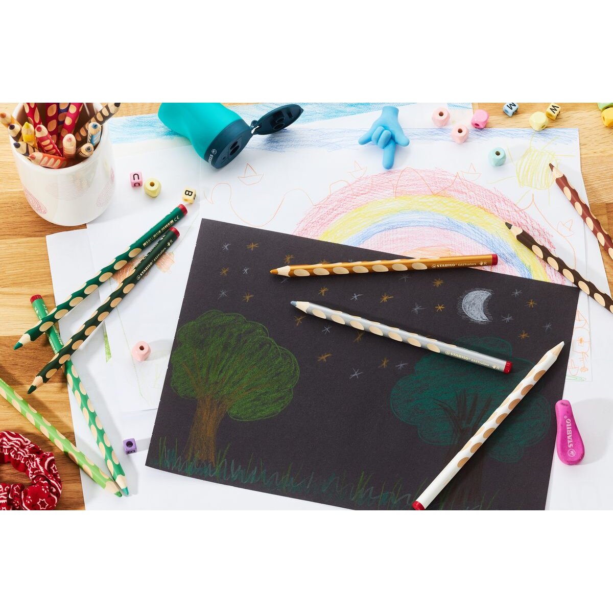 Ergonomischer Buntstift für Linkshänder - STABILO EASYcolors - Einzelstift - ocker dunkel