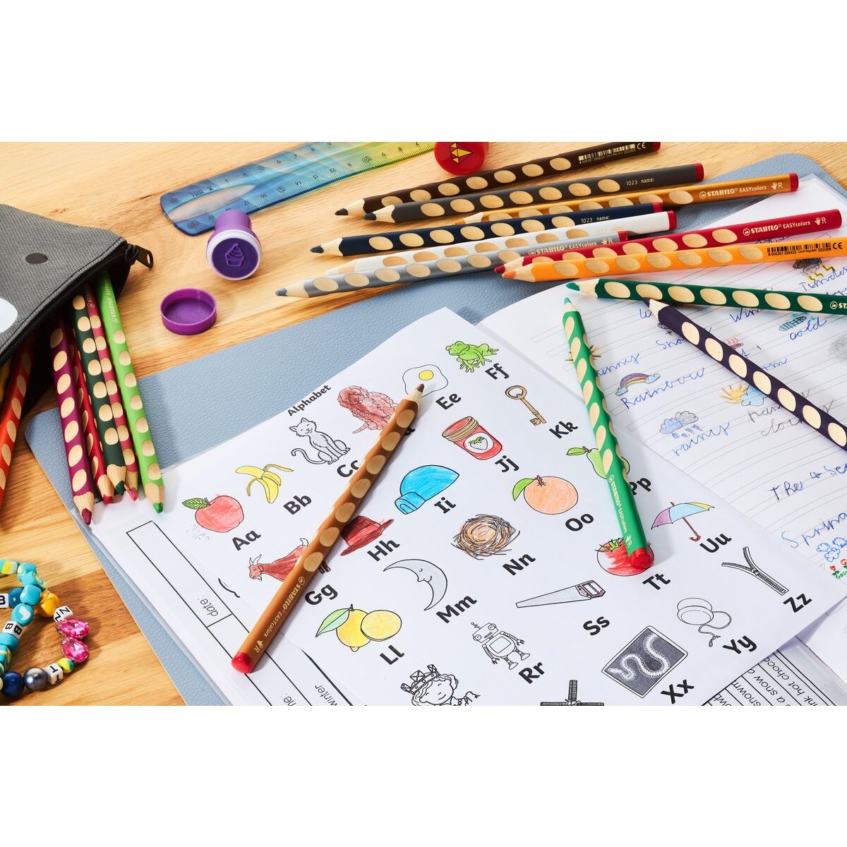 Ergonomischer Buntstift für Linkshänder - STABILO EASYcolors - Einzelstift - ocker dunkel