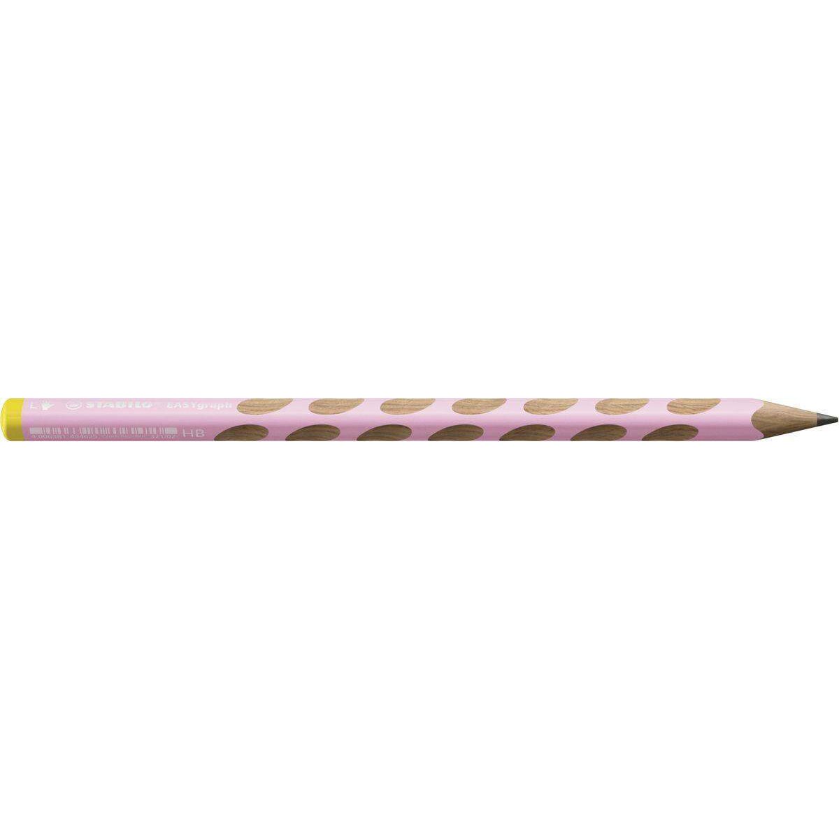 Ergonomischer Dreikant-Bleistift für Linkshänder - STABILO EASYgraph in pastellpink- Einzelstift - Härtegrad HB