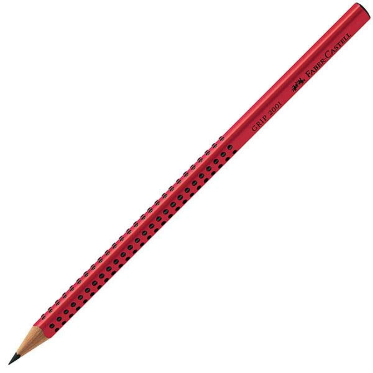 Faber-Castell Bleistift Grip 2001 B rot