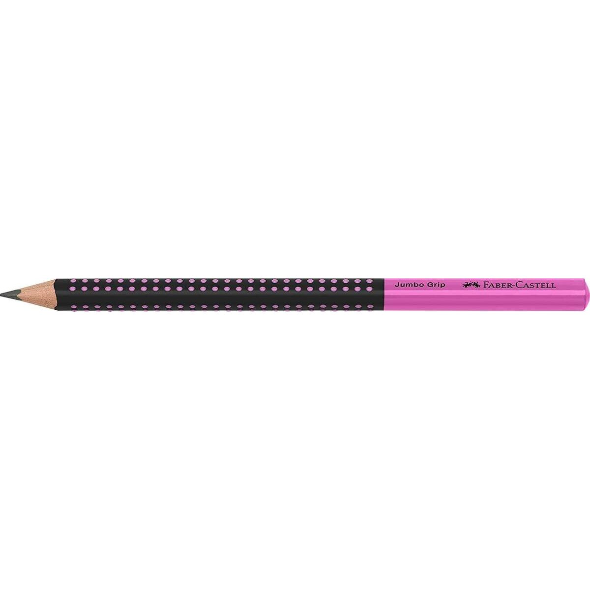 Faber-Castell Bleistift Jumbo Grip Two Tone, schwarz-pink