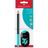 Faber-Castell Bleistift Jumbo Grip B Two Tone mit Spitzdose, 1 Stück, 3-fach sortiert