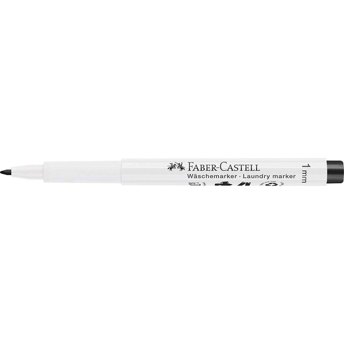 Faber-Castell Textilmarker, 1 mm Rundspitze, schwarz